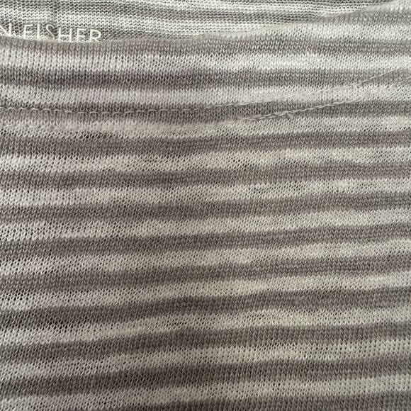 SOLD Eileen Fisher M 100% Organic Linen Tunic Top Neutral Quiet Luxury Staple Ba - Picture 5 of 6